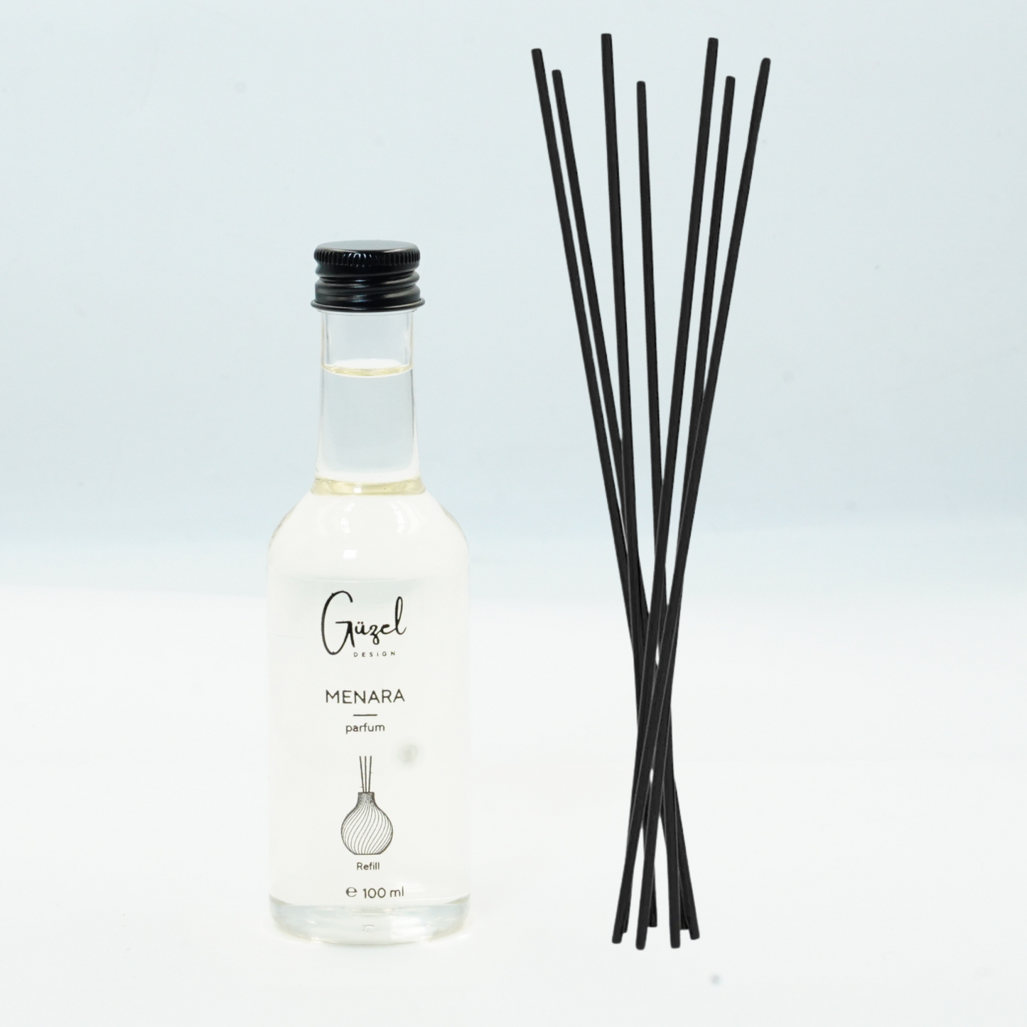 Kit Diffuseur - Vase Parfum ANAQA avec parfum d'ambiance luxueux et bâtonnets de senteur